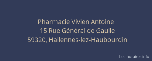 Pharmacie Vivien Antoine
