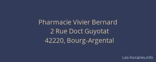 Pharmacie Vivier Bernard