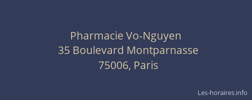 Pharmacie Vo-Nguyen