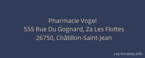 Pharmacie Vogel