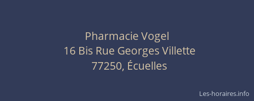 Pharmacie Vogel