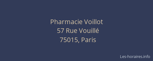Pharmacie Voillot