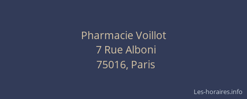 Pharmacie Voillot