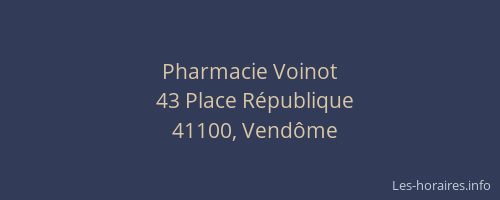 Pharmacie Voinot