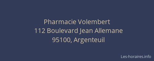 Pharmacie Volembert