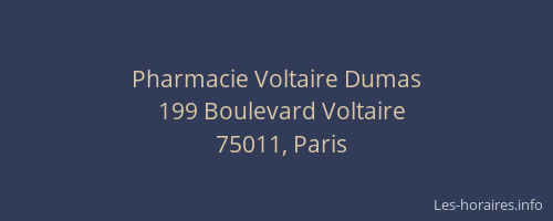 Pharmacie Voltaire Dumas