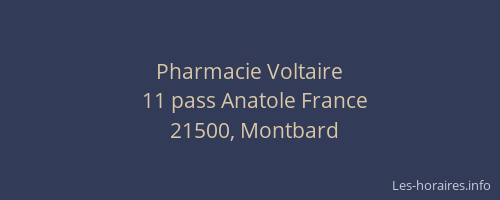 Pharmacie Voltaire