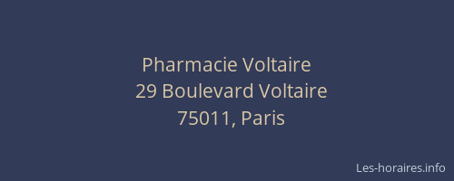 Pharmacie Voltaire