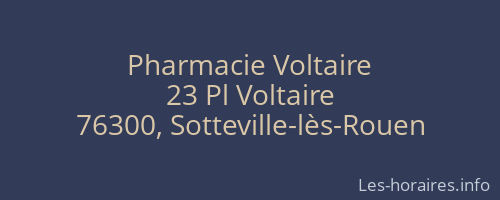 Pharmacie Voltaire