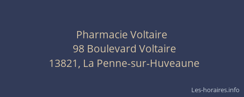 Pharmacie Voltaire