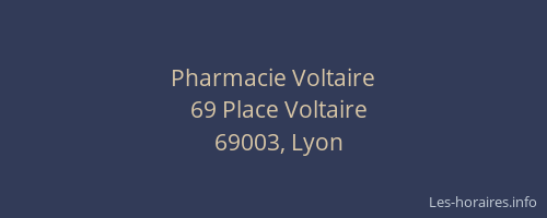 Pharmacie Voltaire