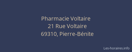 Pharmacie Voltaire