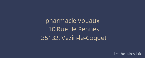 pharmacie Vouaux