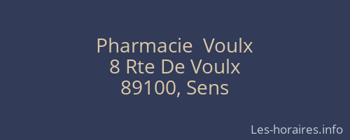 Pharmacie  Voulx