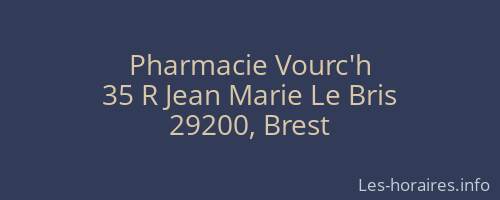 Pharmacie Vourc'h