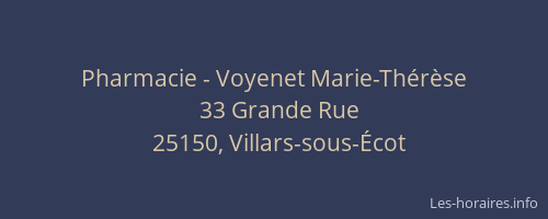 Pharmacie - Voyenet Marie-Th&eacute;r&egrave;se