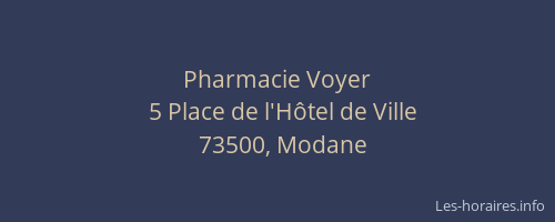 Pharmacie Voyer