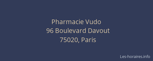 Pharmacie Vudo