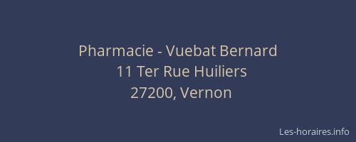 Pharmacie - Vuebat Bernard