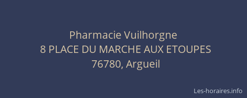 Pharmacie Vuilhorgne