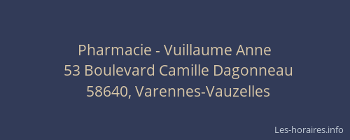 Pharmacie - Vuillaume Anne