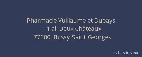 Pharmacie Vuillaume et Dupays