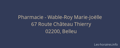 Pharmacie - Wable-Roy Marie-Joëlle