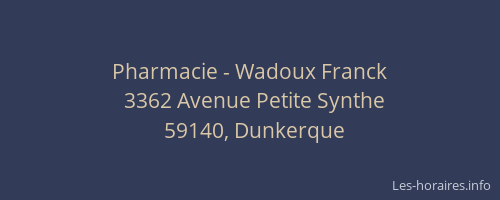 Pharmacie - Wadoux Franck