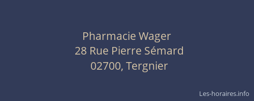 Pharmacie Wager