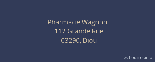 Pharmacie Wagnon