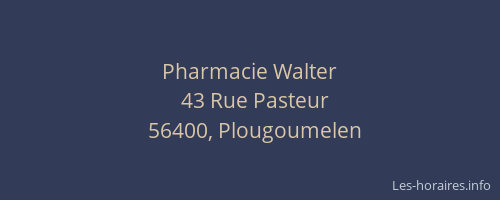 Pharmacie Walter