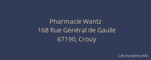 Pharmacie Wantz