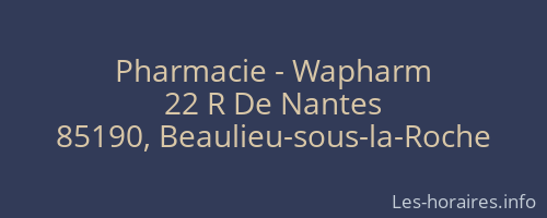 Pharmacie - Wapharm