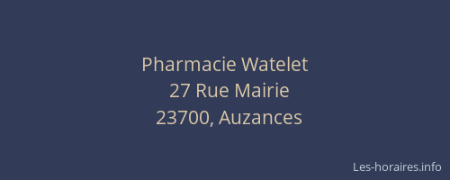 Pharmacie Watelet