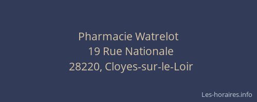 Pharmacie Watrelot