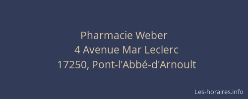 Pharmacie Weber