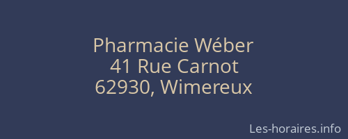 Pharmacie Wéber