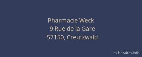 Pharmacie Weck