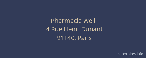 Pharmacie Weil