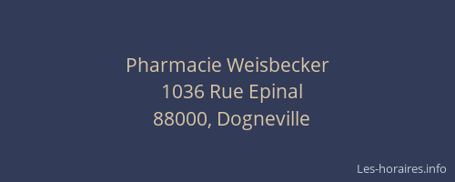 Pharmacie Weisbecker