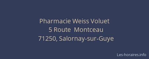 Pharmacie Weiss Voluet