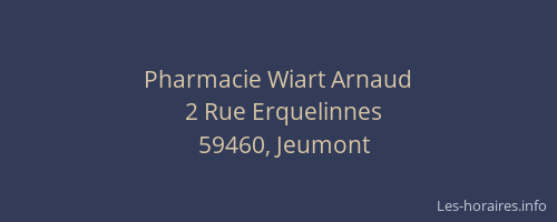 Pharmacie Wiart Arnaud