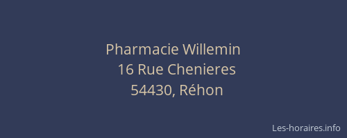 Pharmacie Willemin