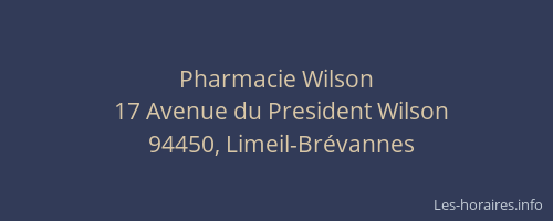 Pharmacie Wilson