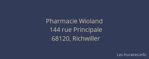 Pharmacie Wioland