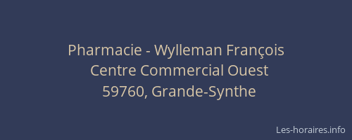 Pharmacie - Wylleman François
