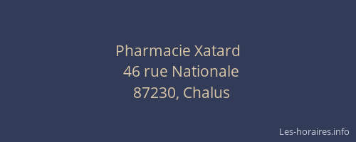 Pharmacie Xatard