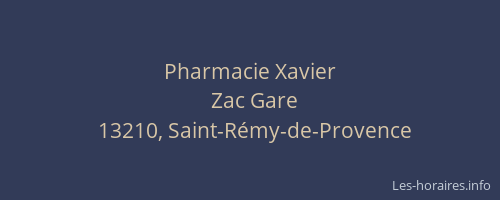Pharmacie Xavier