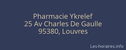 Pharmacie Ykrelef