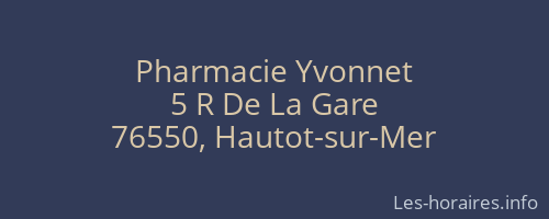 Pharmacie Yvonnet